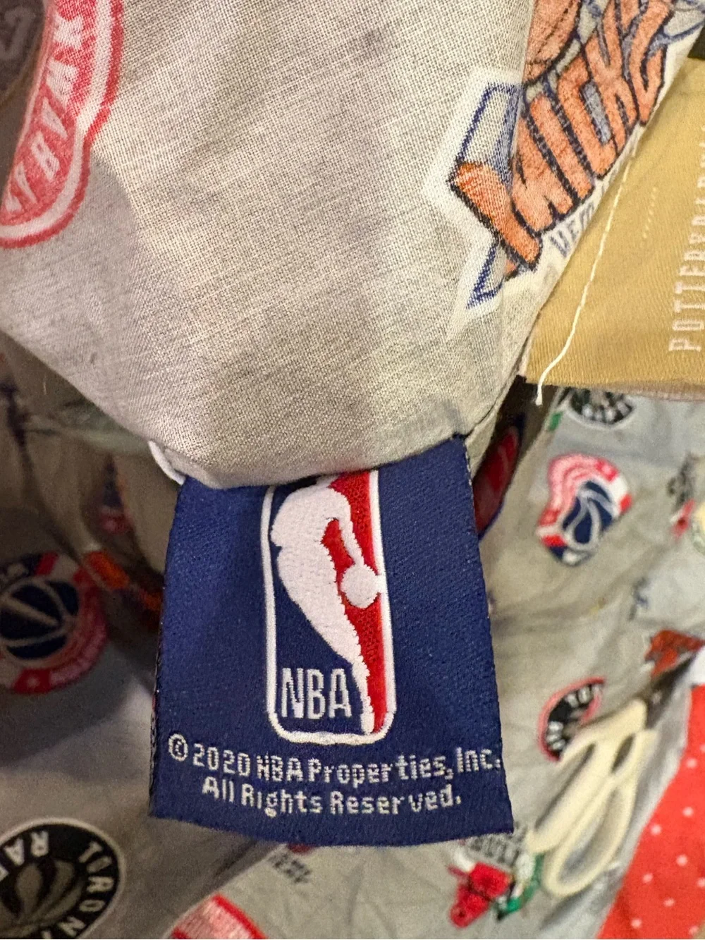 Pottery Barn Teen Twin XL NBA Eastern Conference Basketball Logos Sheet Set